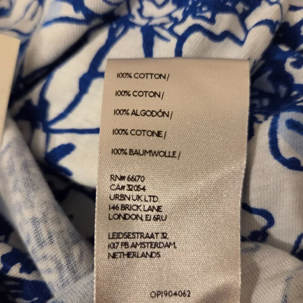 Maeve Sonal Nathwani Anthropologie Cotton Blue Flower Knit Top Plus Size 2X NWT - Picture 5 of 7